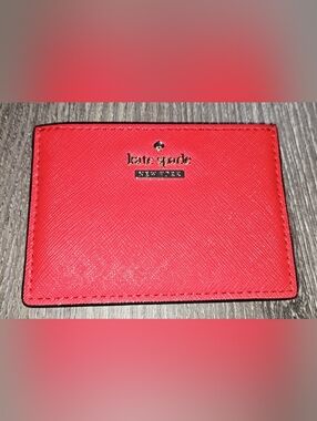 Authentic Kate Spade NY Brynn Saffiano PVC leather slim wallet Pink Ruby